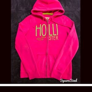Hot Pink HOLLISTER Full-Zip Hoodie, Large